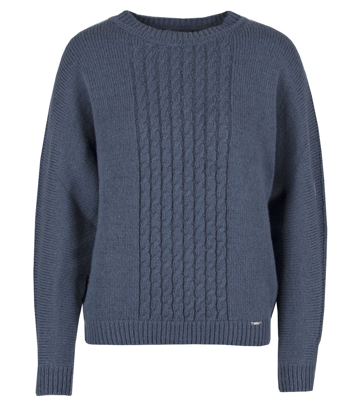 Wool sweater with round neck and long sleeves  0